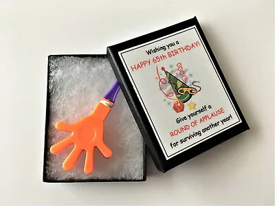 £4.99 • Buy 65th BIRTHDAY Novelty Gift LITTLE BOX OF FUN Year Older Joke Funny Hands Present