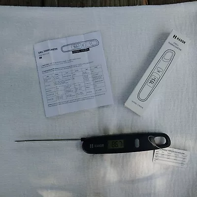 Habor Grill Thermometer - Model: CP050A - NWT/NIB - 4  Probe - Folding - Black K • $12.25