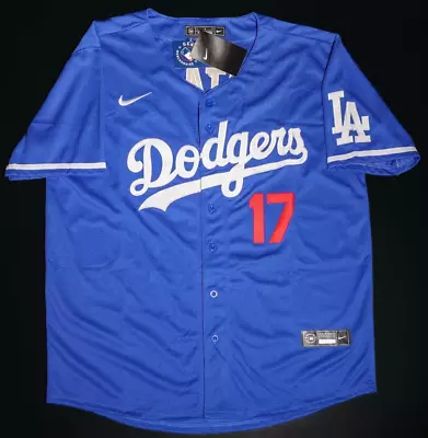 NWT Shohei Ohtani Jersey Mens Small Blue Los Angeles Dodgers #17 Stitched • $49.99