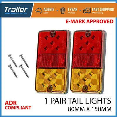 LED TRAILER TAIL LIGHTS TRUCK CARAVAN UTE BOAT LIGHT SCREW Waterproof ADR • $31.39