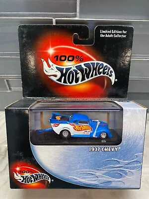 Hot Wheels 100% Blue 1937 CHEVY - Real Riders Limited Edition In Display Case • $41.44