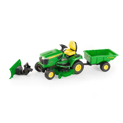 1:16 John Deere X758 Lawn Mower Tractor With Accessories Toy • $54.95