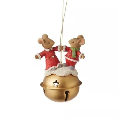 Tails With Heart 6013567 CHRISTMAS BELL MOUSE COUPLE  Hanging Ornament • $27