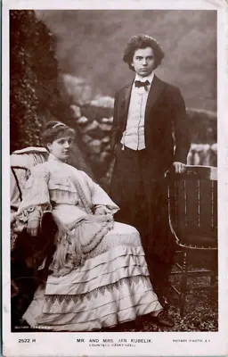 Antique Rppc Postcard  Jan Kubelik & Wife  Czech Violinist  1910 • $5.99