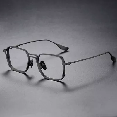 Pure Titanium Men Ultralight Retro Square Eyeglasses Frames Glasses Eyewear • $28.49