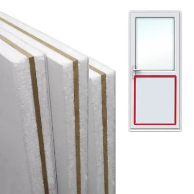 UPVC Door Panel Reinforced Flat White Foam Filled - 20mm 24mm 28mm Thick • £39.99