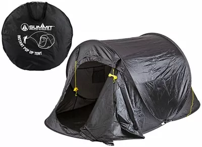 £39.99 • Buy Black 2 Person Instant  Pop Up Tent Festivals Beach Camping Hydrahalt