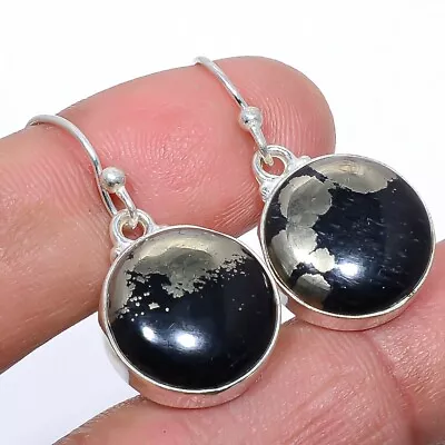 Natural Magnetite In Pyrite Jewelry 925 Sterling Silver Earrings For Girls 1.18  • $16.99