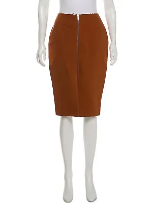 Acne Studios Brown Zip-Front Pencil Skirt Size 6 (US) 38 (EU)  • $36