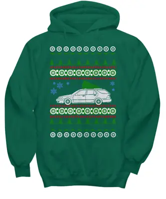 Saab 9-5 Wagon Ugly Christmas Sweater - Hoodie • $37.50