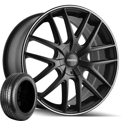 (Set Of 4) TR60 16x7 5x100/5x4.5  Matte Black/Ring Rims W/215/60R16 Kenda Tires • $914.99