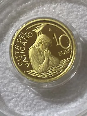 Vatican 10 Euro Gold Coin I’ll Battesimo 2023 3 Grams Only 2400 Minted Proof • $350