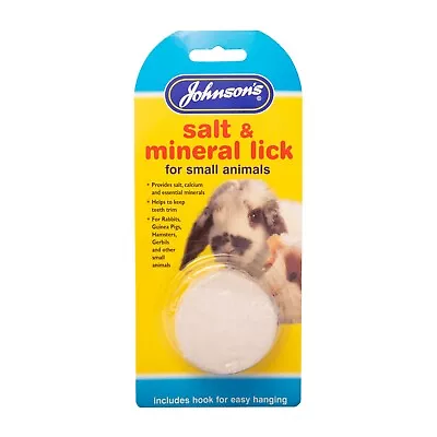 Johnson's Rabbit Salt & Mineral Lick Calcium Mineral Stone For Hamster/Gerbil • £3.95