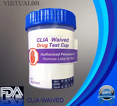 WOW 10 Panel Drug Test Cup - Easy Pick Your Configuration  FDA CLIA - CASE OF 25 • $198.71