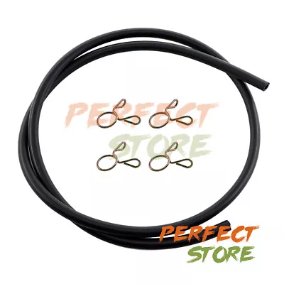 3ft Rubber Hose Fuel Line For Kawasaki (9mm OD) (6mm ID) Carb + Spring Clamp • $8.15