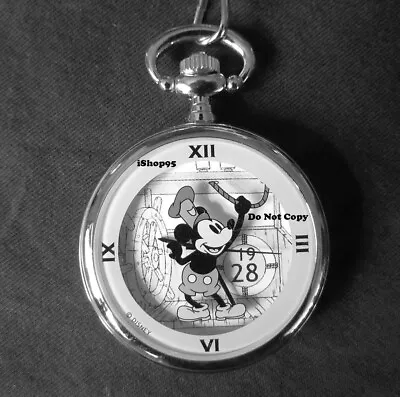 NEW Disney Mickey Mouse STEAMBOAT WILLIE AUTOMATIC LIMITED EDITION Pocket Watch • $1500