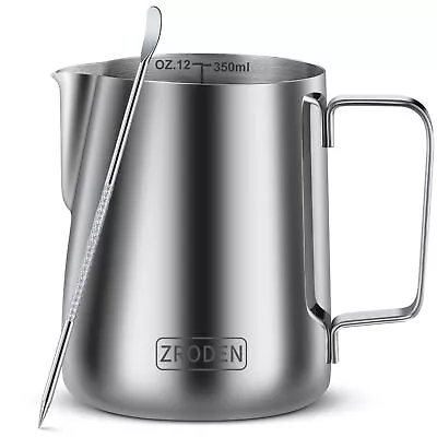 Milk Frothing Pitcher 12oz 20oz 32oz Espresso Steaming Pitchers Stainless St • $15.36