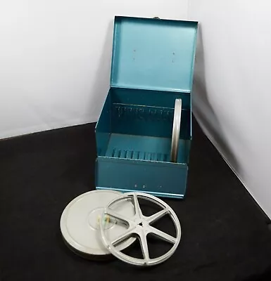 Vintage Bruce Metal 8mm Home Movie Film Reel Chest 12 Slots Box Storage Case • $24.99