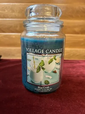 VILLAGE CANDLE BLUE CRUSH Jar Candle 21.25 Oz New • $20