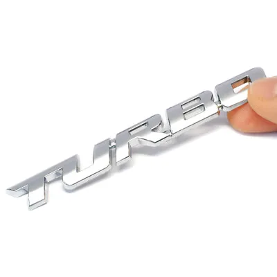 $10.55 • Buy 1x Silver 3D TURBO Logo Car Sticker Metal Emblem Badge Decals Car Accessories