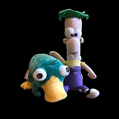 $29.99 • Buy Perry And Ferb Plush Phineas And Ferb Disney Store 8” Perry 10” Ferb