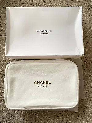 New Authentic CHANEL Cosmetic Makeup Bag Case Storage Bag Travel Pouch VIP Gift • $45