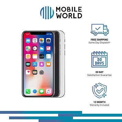 $429 • Buy Apple IPhone X - 64GB 256GB Grey Silver - Excellent 