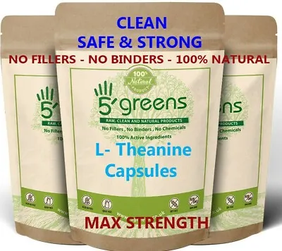 L Theanine 500mg Veg Capsules No Fillers Strong Safe Effective Best L Theanine  • £9.99