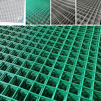 Wire Mesh Panel Fencing Galvanised Pvc Coated Square Rectangular Sheet Garden • £34.99