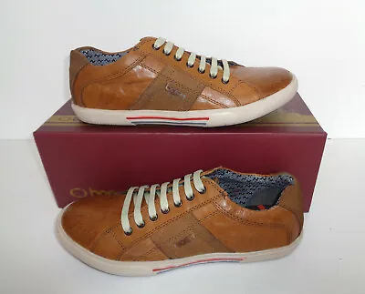 £24.48 • Buy Base London Mens Tan Leather Casual Formal Trainers Shoes New RRP £60 Size 7 & 8