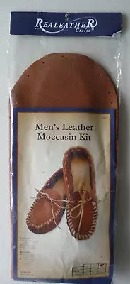 NEW DIY Real Leather Moccasin Kit Adult Size XL ( Men 11-12 Women 12-13 ) Sealed • $29