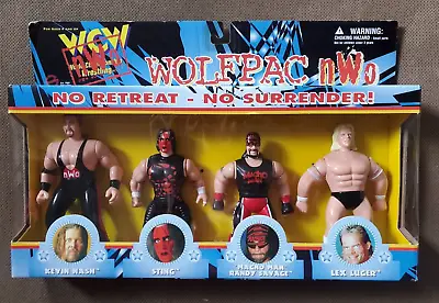 Wcw NWO Wolfpack Figures 1998 Wrestling Nash Sting Savage Luger 6” Rare • $89.99