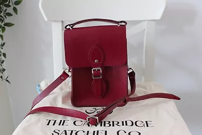 The Cambridge Satchel Company Leather Binocular Bag In Cherry Red • £110