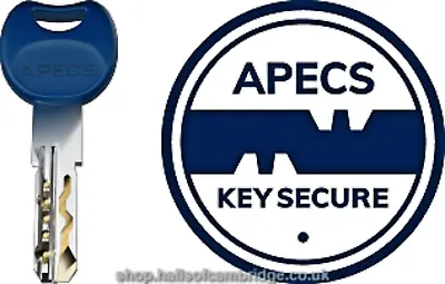 APECS And Mila 3 Star Cylinder Lock Keys Cut To Your Unique Key Reference Number • £12