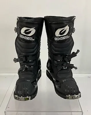 O'Neal Youth Rider Black 3-Buckle Motocross Boots Size 6 • $80