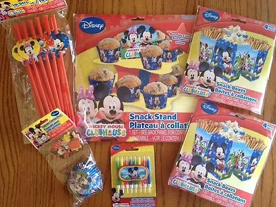 Disney Micky Mouse Clubhouse Party Supply Pack-Cupcake StandCupsStrawsCandles • $39.99