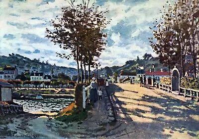 The Seine At Bougival By Claude Monet Giclee Fine Art Print Repro On Canvas • $49.95