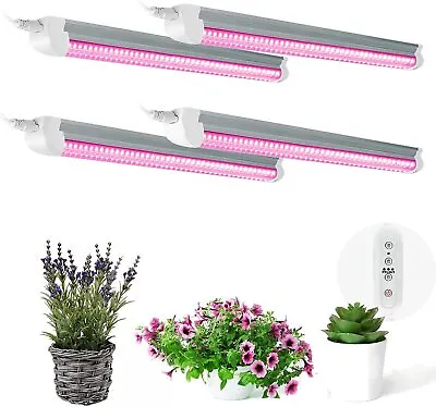 4 Pack T8 2FT LED Grow Light Fixture 20W X 4 500W Equivalent Full Spectrum Lamp • $40.04