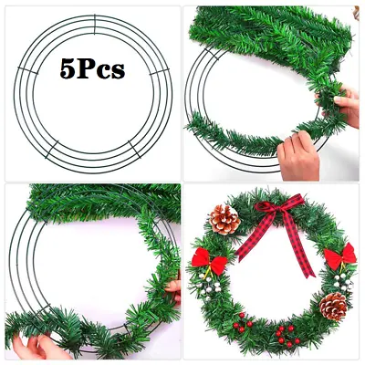 5 Iron Wire Frame Rings For Xmas Door Wreath Making Craft DIY Holiday Wedding UK • £12.99