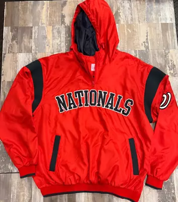 G-III Sports Mens Washington Nationals Windbreaker Jacket Red Large • $35