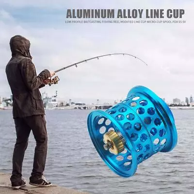 Low Profile Casting Fishing Reel Modified Line Cup For DAIWA Steez (Blue) • $26.29