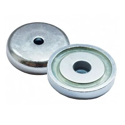 Eclipse Magnetics Neodymium Shallow Pots With Borehole 25 X 8mm E1012/NEO • £3.43