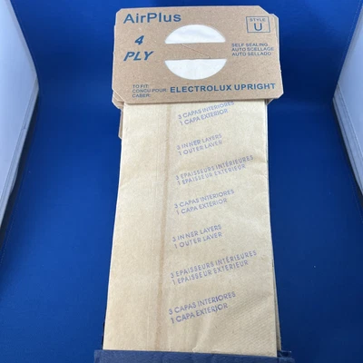 $18.99 • Buy Electrolux Style U AIR PLUS Vacuum Bags UPRIGHT REPLACEMENT Genuine Filter 33