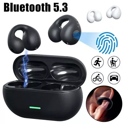 £8.99 • Buy Wireless Bluetooth 5.3 Earbuds Ear Clip Bone Conduction Headphones Sport Headset