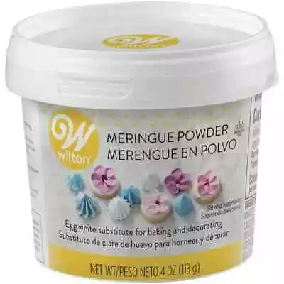 Wilton Meringue Powder For Baking And Decorating Egg White Substitute 4 Oz. S • $9.99