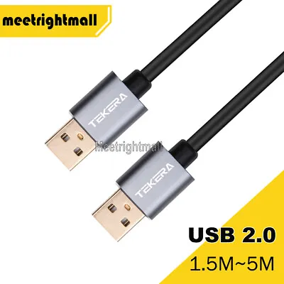 $4.70 • Buy High Speed USB 2.0 Data Extension Cable Type A Male To Male M-M Connection Cord