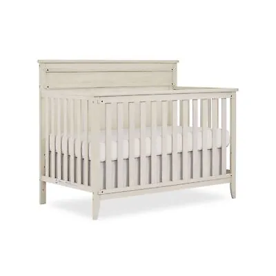 SweetPea Baby Bayfield 5-in-1 Convertible Crib In Glazed Brush White JPMA A... • $293.63