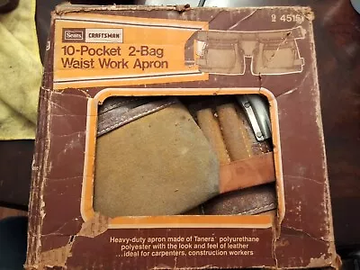 Vintage Craftsman MULTI Pocket Heavy Duty Carpenter’s Work Apron HAMMER RING  • $22