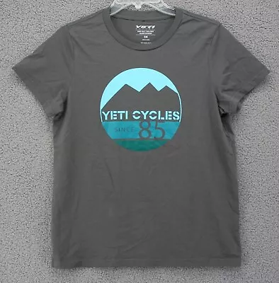 Yeti Cycles T Shirt Men Small Grey Graphic Short Sleeve Bike Colorado MTB Logo • $14.15