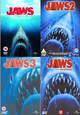JAWS  COMPLETE 1-4 DVD COLLECTION PART 1 2 3 4 DVD ALL MOVIE FILM UK Release R2 • £19.65